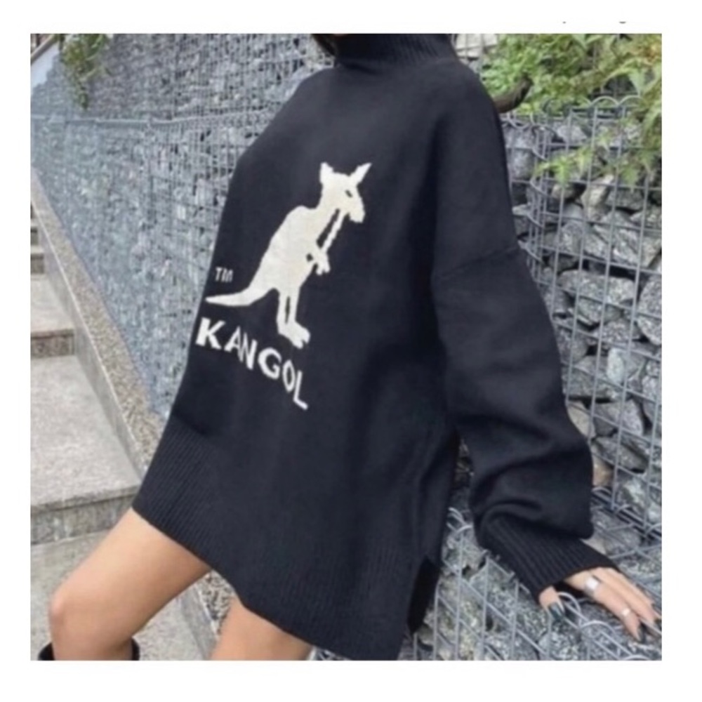 • BLOGGER’S FAVORITE • KANGOL Sweater from H&M • MAKE AN OFFER 🖤 - Picture 1 of 16